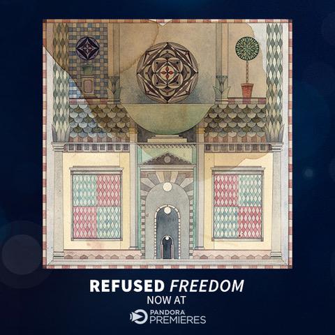 Refused's tweet photo. Stream our new album 'Freedom' right now on @Pandora_Radio: http://t.co/7aKkCzSwWB. #PandoraPremieres http://t.co/JL3lpATwxM
