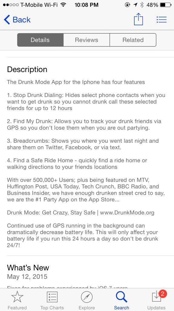 JayOhsquared's tweet photo. Whoever made this app is a genius! #DrunkMode http://t.co/X1K1OKjXLa
