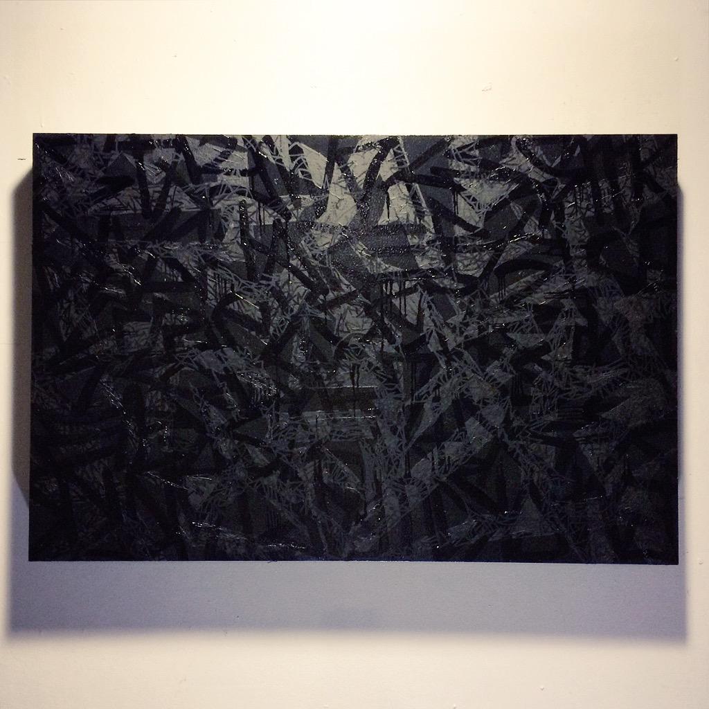 StevenMOConnor's tweet photo. #workinprogress #Driptronic Series #BlackoutEdition 2FTX3FT #Art #Painting #Abstract #LA #Handstyle #S2theUknow #WIP http://t.co/WZAKAIcJ6m
