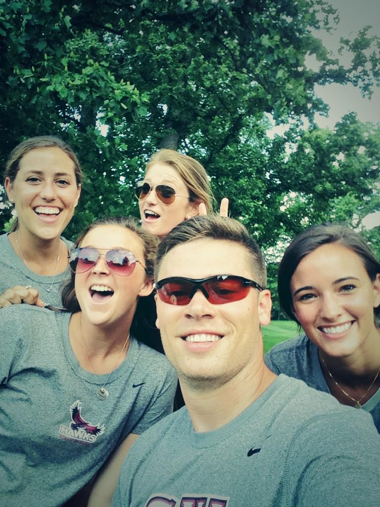 Closest to the pin crew <a href="/SJUHawks_FH/">Saint Joseph's Field Hockey</a> #fhawksgolf #18ftaway #golfselfie
