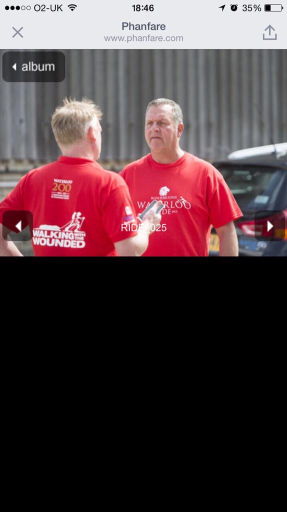 RideOfLegends's tweet image. When @JohnSully77759 was told he was not in @RealJodieKidd support team #Waterloo200