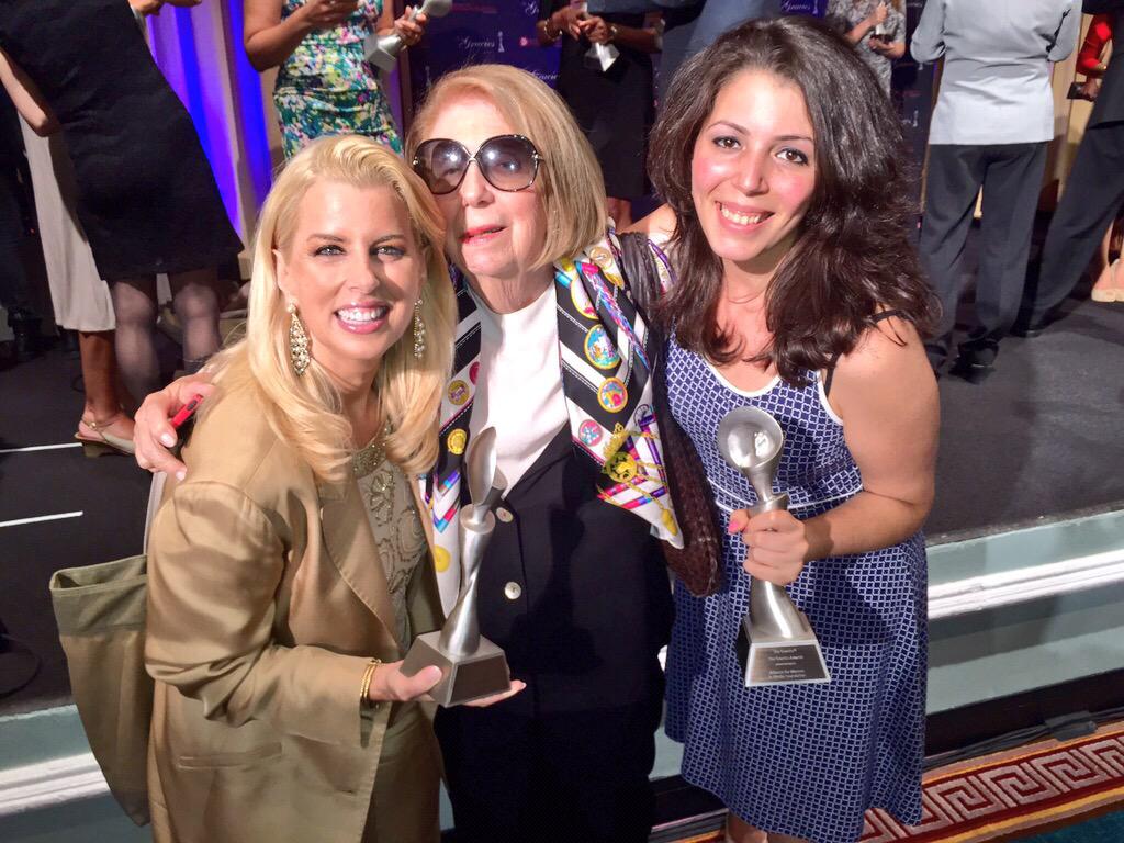maryelkordy's tweet photo. Great time at #thegracies #gracies40 @RitaCosby @JoanHamburgShow Happy to receive 2 #gracieswin awards! @77WABCradio http://t.co/2SrFLGLXmA