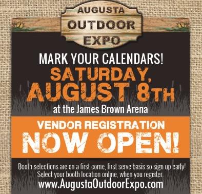 AugOutdoorExpo's tweet photo. The 2015 #AugustaOutdoorExpo will be here before you know it!  Vendor registration open! http://t.co/IS7oy8N5Sq http://t.co/0eRTQtnc9h