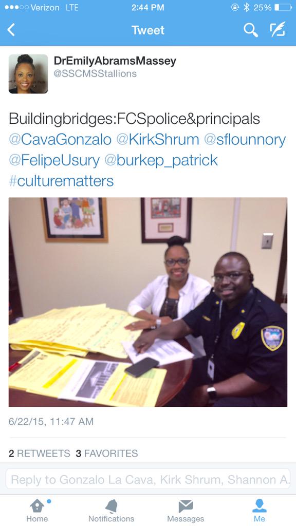 DrEmilyAMassey's tweet photo. @FCSPolice Building Bridges! Critical conversations and building relationships! http://t.co/KeMeyTBVOs