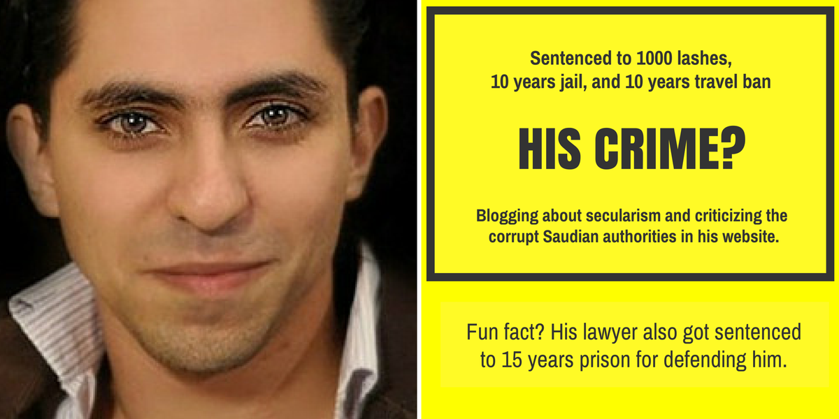 ColetteAnnesley's tweet photo. MT @eccapecca
#ClemencyCall #FreeRaifBadawi &amp; #FreeWaleed #Saudi Human #Rights Lawyer @KingSalman @SaudiEmbassy http://t.co/SjU5bkeB0E