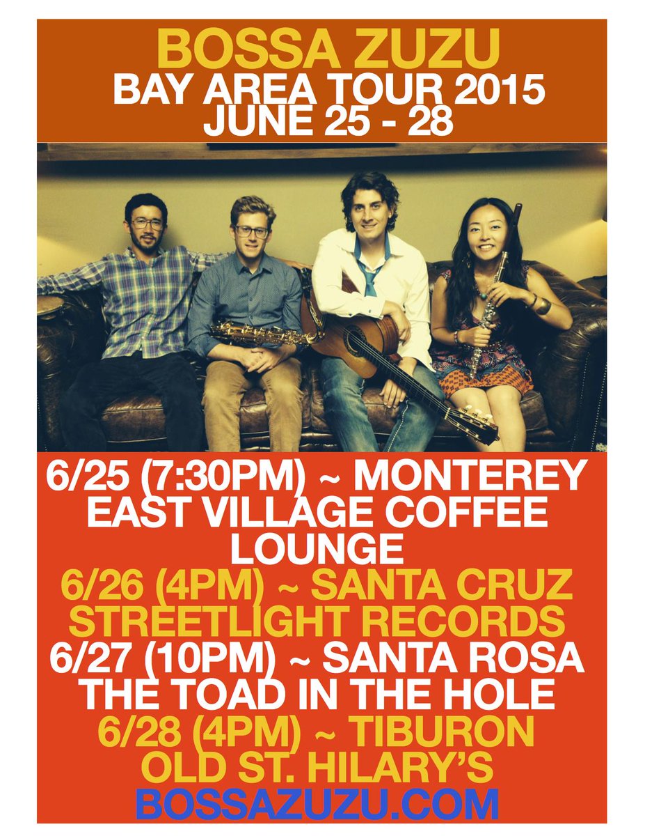 BossaZuzu's tweet image. Excited to see our friends in the #SanFrancisco #BayArea #bossanova #brazilian #music #livemusic #samba #bossazuzu