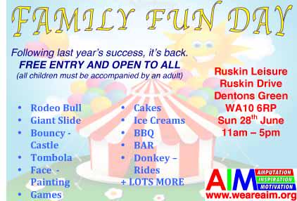 <a href="/AIMnwUK/">AIM.NW.UK</a> Family Fun Day this Sunday from 11am - slides, rodeo, inflatables, games, prizes, bbq and beer #sthelenshour