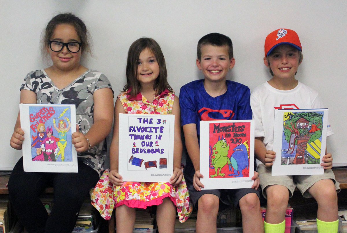 3rd grade classrooms published their own books - hardcover compilations of the students' work! goo.gl/ZAqk7e