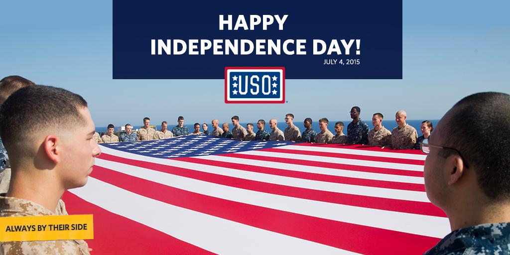 The_USO's tweet photo. Happy #FourthofJuly! Join @the_USO in thanking #troops for protecting our freedom this Independence Day. #4thOfJuly http://t.co/hv7Pj0GtL7