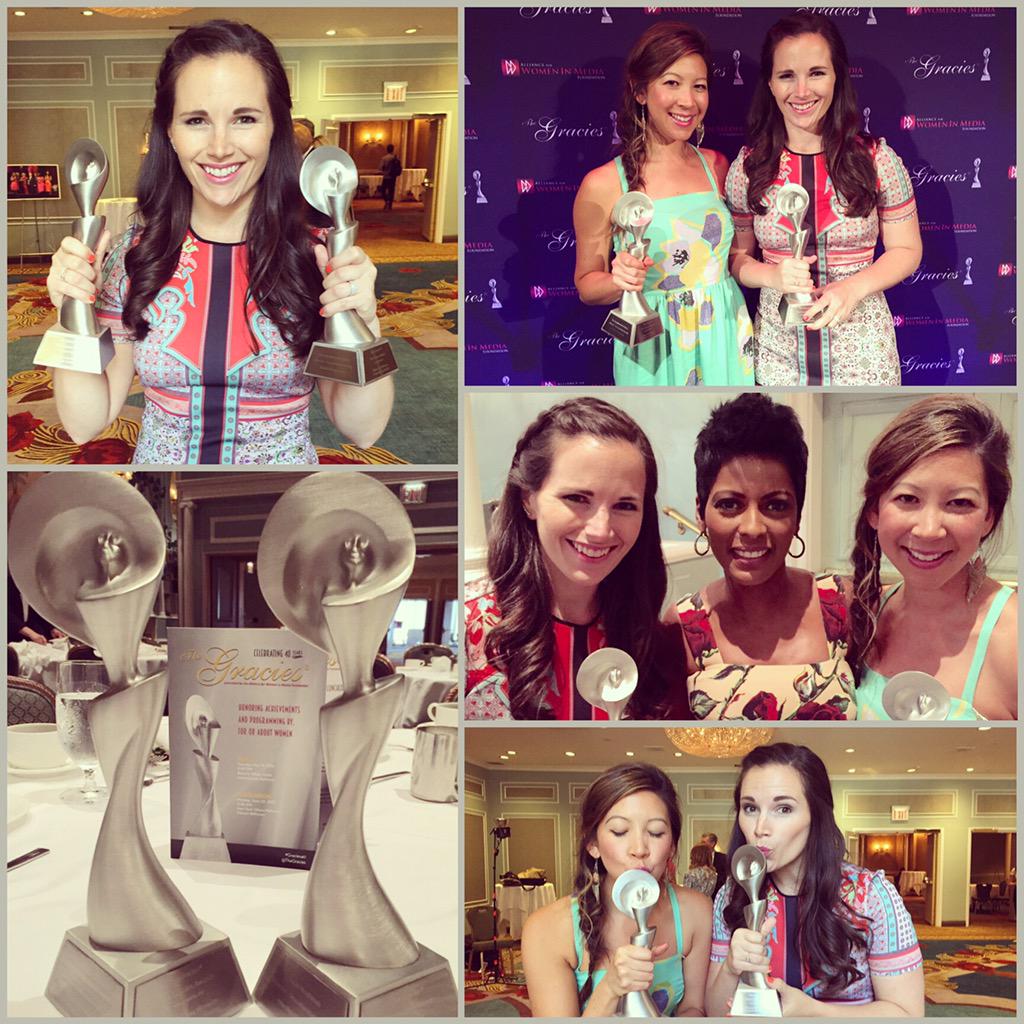 EmpowermentDocu's tweet photo. Congrats @SarahMosh & @danamichelle336 for winning two @thegracies awards in NYC! #EmpowermentProject #gracies40 http://t.co/mP2q6u6Ri4