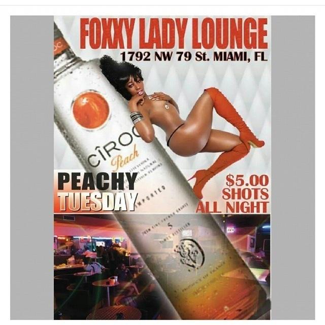 Too_Exotic305's tweet photo. Tomorrow night #FoxxyLadyLounge $5.00 shots #AllNight #PeachyTuesday #MiamiFlordia http://t.co/KtCe3mMC1w