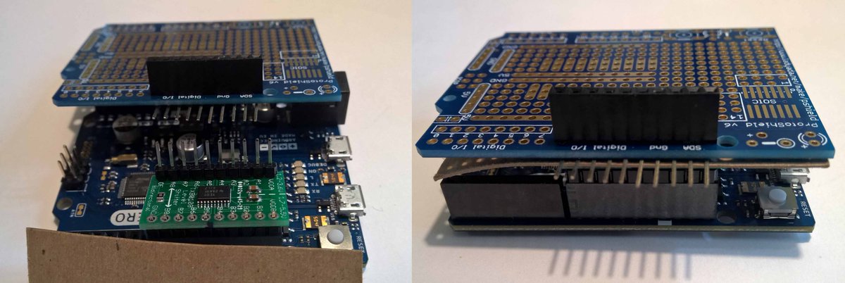 danckline's tweet image. @arduino @MakerShed Possibly easy and cheap level shifters for all the #ArduinoZero IO TXB0108.