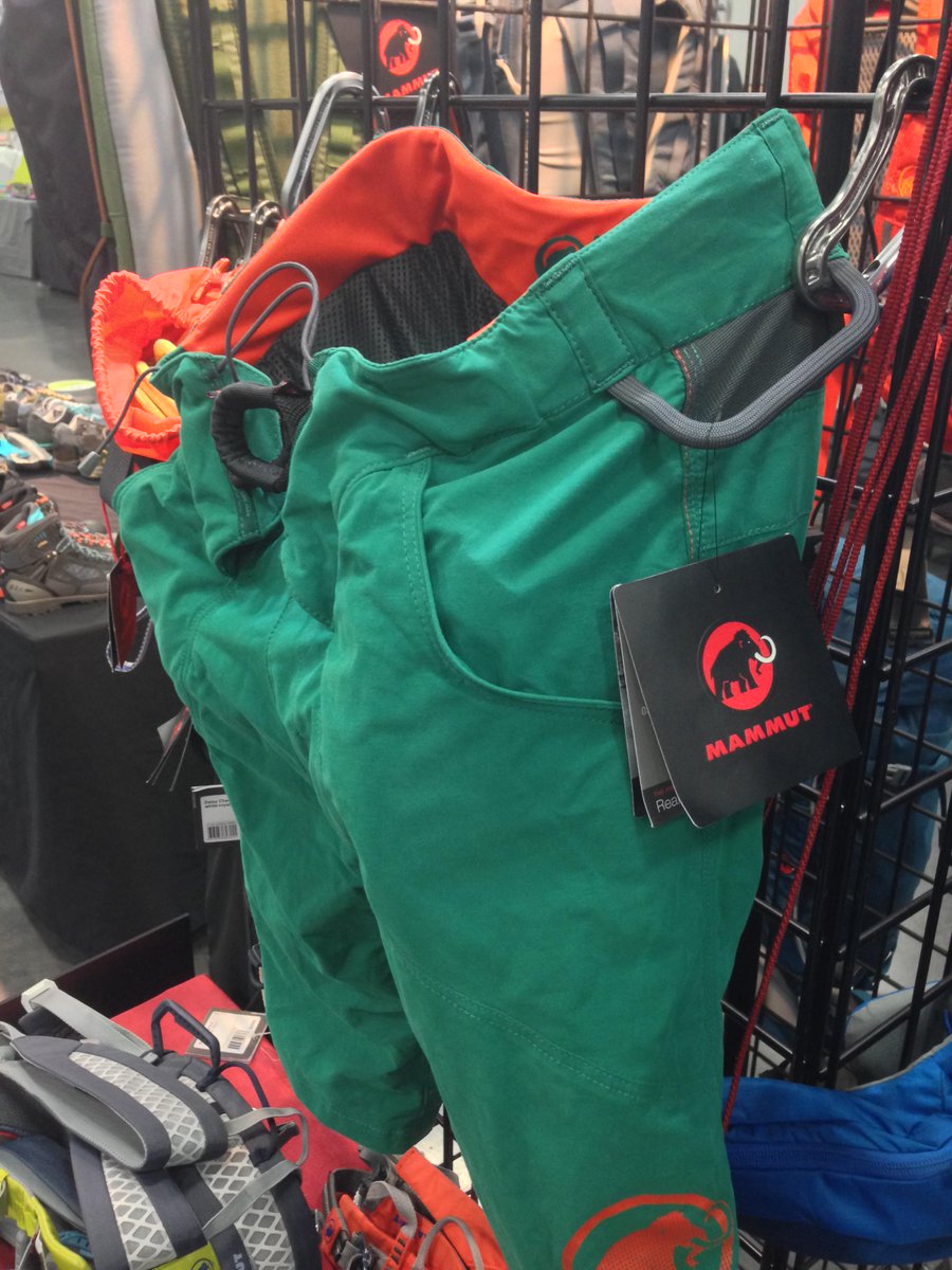 a climbing harness built into pants or 