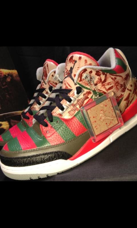 chuckthorn333's tweet photo. Freddy Krueger Air Jordan 3's. So badass. http://t.co/mpGljN2kxg