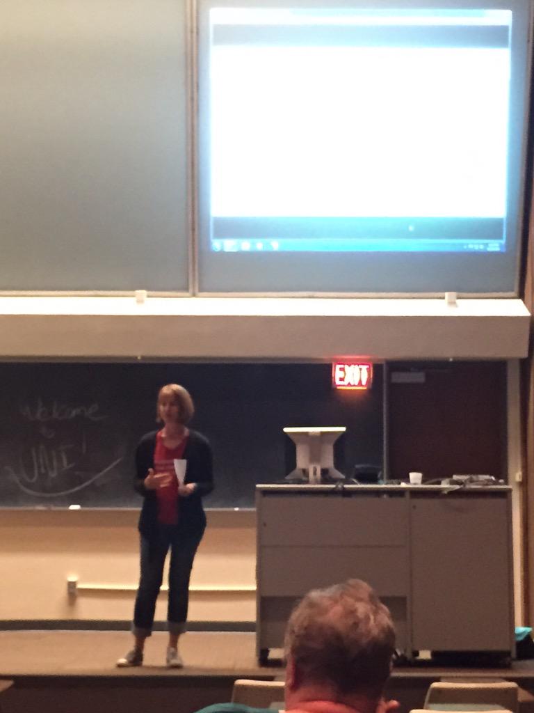 MrsKruckenberg's tweet photo. Listening to @Elser_C talk about her journey of a parent presuming competence. #thinkinclusive2015 http://t.co/lMij5Nnc7p