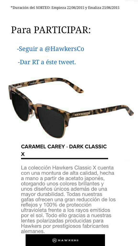El_Motivador_'s tweet photo. ¿Quieres unas @HawkersCo gratis? 
Participa en el SORTEO:
-Sigue a @HawkersCo y haz RT a éste tweet.
¡Mucha suerte! http://t.co/5meQRmRQhV