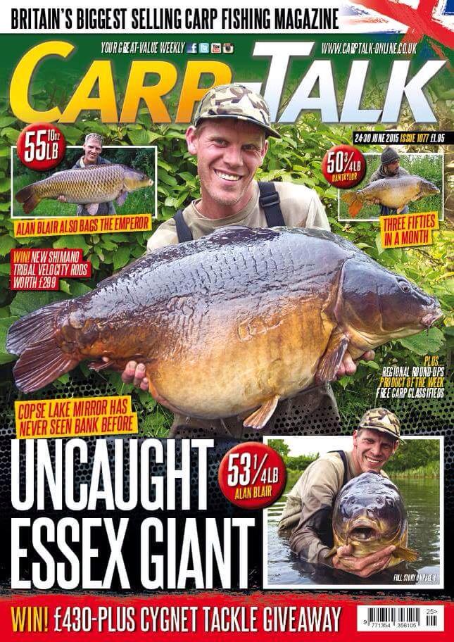 CarpParticlesUK's tweet photo. **Lead from the front**
An epic front cover Carp-Talk, featuring Alan Blair &amp; our very own Dan Taylor. #CarpParticles http://t.co/8k4OimYwND