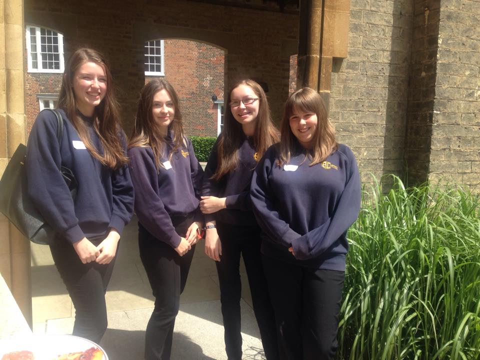 AbbeyMathsAC's tweet photo. 4 of our top female Mathematicians visited @Cambridge_Uni for the 'Women Count' event. #WomenInSTEM http://t.co/7K2lF67vOB