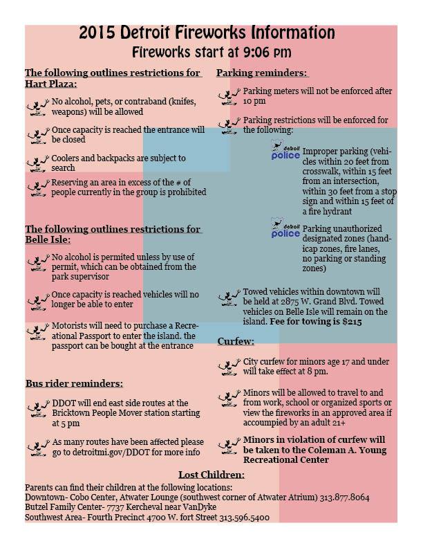 detroitpolice's tweet photo. Your guide for tonight's #DetroitFireworks! http://t.co/Fb3l3mK8ze