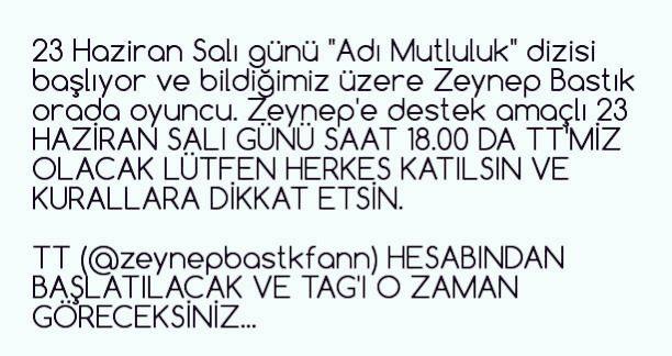 ZeynepBastkFC's tweet photo. Bu akşam ki TT 18.00'da 💫🙋
Desteklerinizi bekliyoruz.. #ZBFC #MDFC 

@zeynepbastkfann @fundatemiiz @ZeynepDalkilicc http://t.co/KD99Pu8NVE