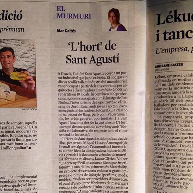 We_SHAKE's tweet photo. Nuestro evento #Materiality junto a L'Hort en @LaVanguardia por @margaltes 
#weshake #barcelona http://t.co/6dFTJN8uZc