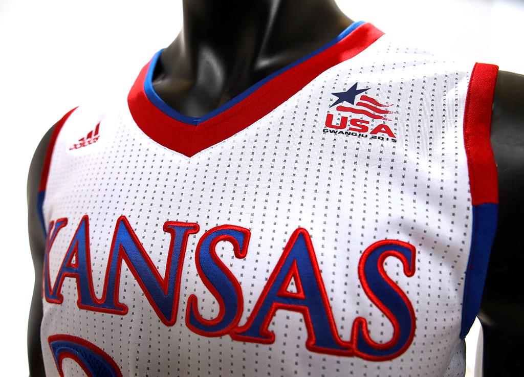 KUsports's tweet photo. #KUbball releases uniforms for upcoming World University Games in South Korea… 
http://t.co/mGMmLL4wxZ http://t.co/LD9bPOieK9
