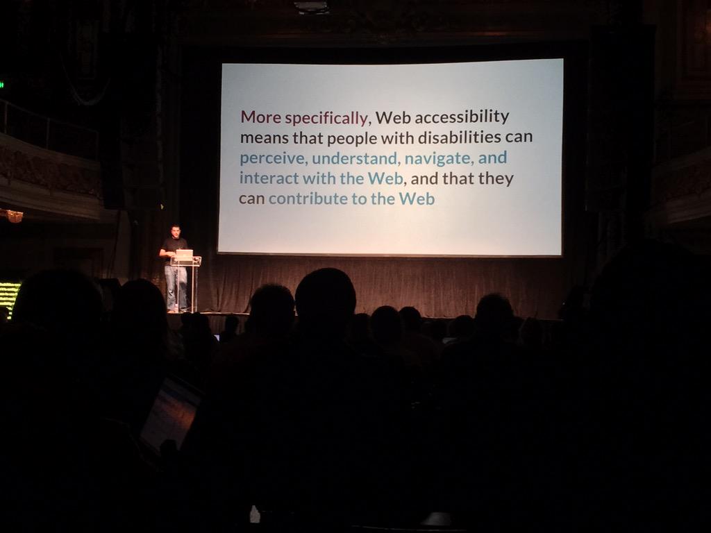 plattools's tweet image. Learning about web accessibility from @jkup at #jquerysf. Great talk! #a11y