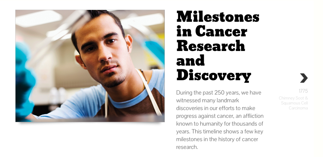 theNCI's tweet photo. Our visual timeline features milestones in cancer research over the last 250 years: http://t.co/J6OqWxHNMf http://t.co/NYT9V3xQ4E