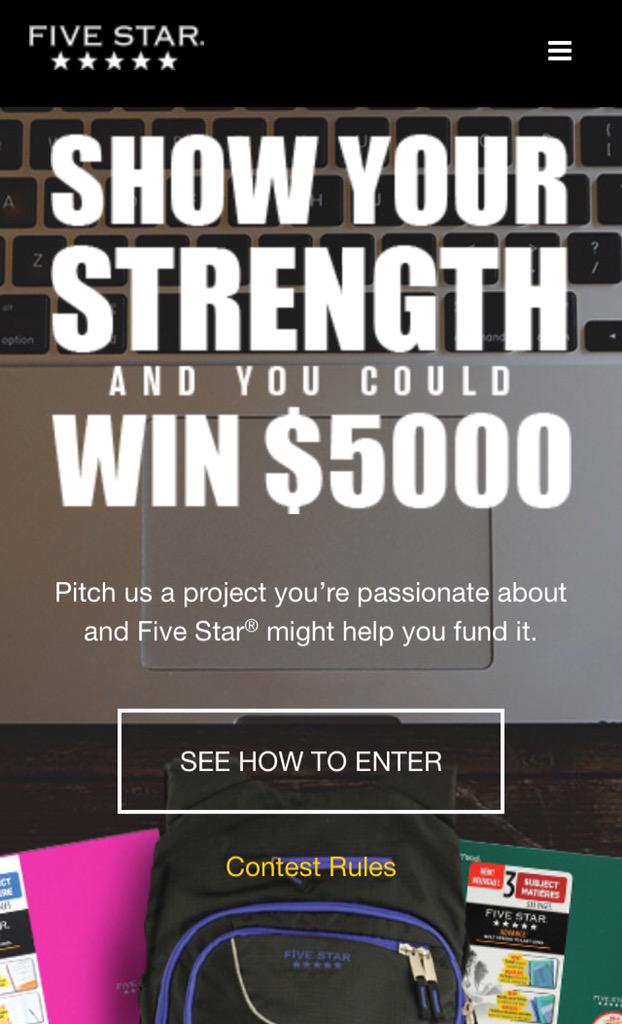 HilroyCanada's tweet image. What could you do with $5,000? Check out fivestarstrong.ca to find out how you could win!