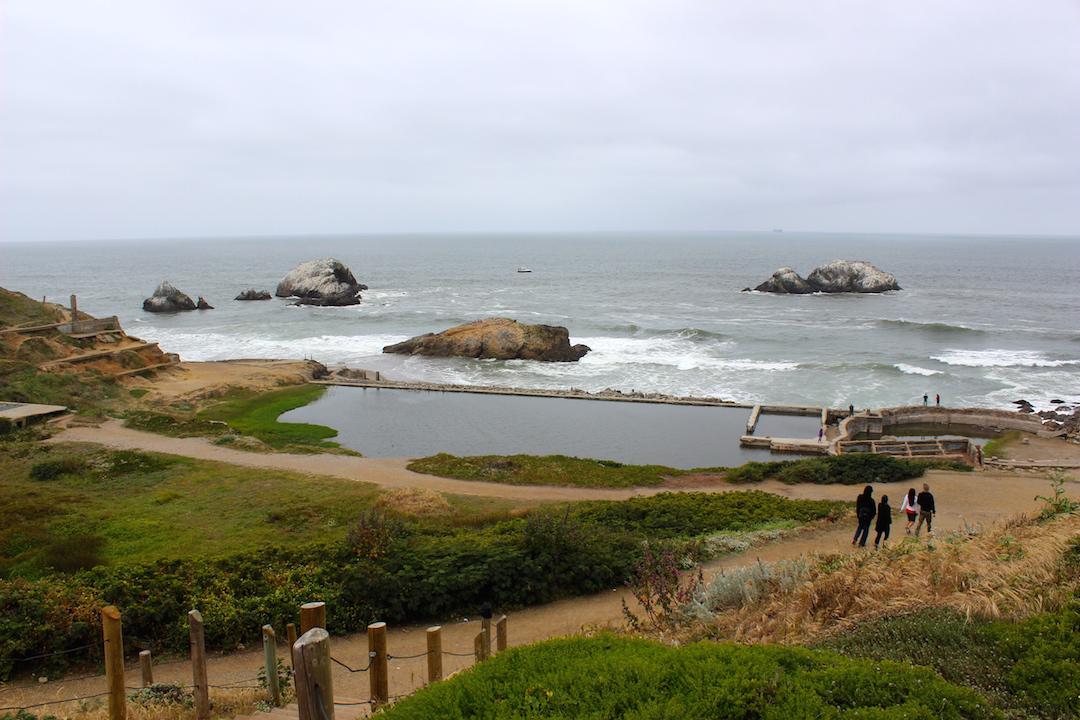Pretending it's sunny out at the <a href="/sutrobaths/">Sutro Baths</a>. #whatsummer #brrr