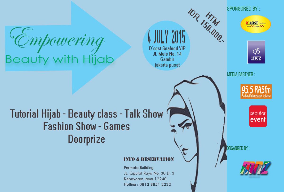 mnzproject's tweet photo. yuk ikutan berpartisipasi di acara empowering bauty with hijab @Hmc_Depok #eventhijab #eventramadhan #mnzproject http://t.co/5qeKgkgOT6