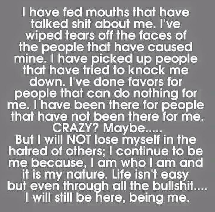 AndreaWMichelle's tweet photo. @ufcambernichole ❤️Ran across this 2 days ago &amp; it couldn't have explained my mood more. Always be you..let em hate❤️ http://t.co/fSQQMXYQuv