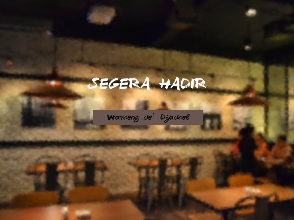 "Ketika menu djaman dahoeloe menjadi sebuah trend masa kini."

Segera hadir di Kota Bekasi!