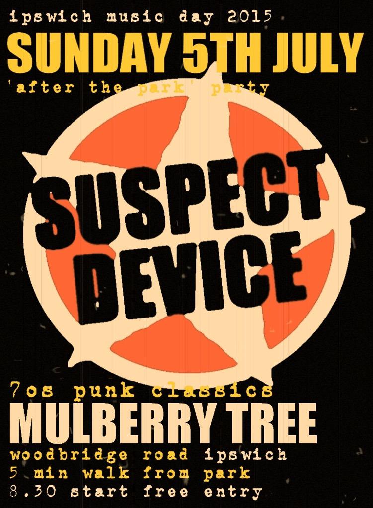 suspectdevice02's tweet image. Next gig coming up @MulberryTreeIps