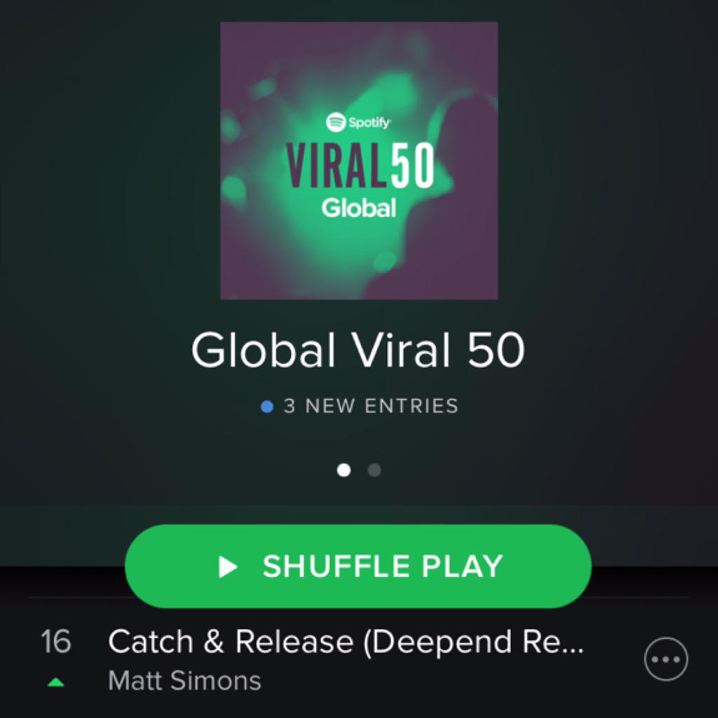 MattSimons's tweet image. #16 on @Spotify's Global Viral 50 😱👍🏻