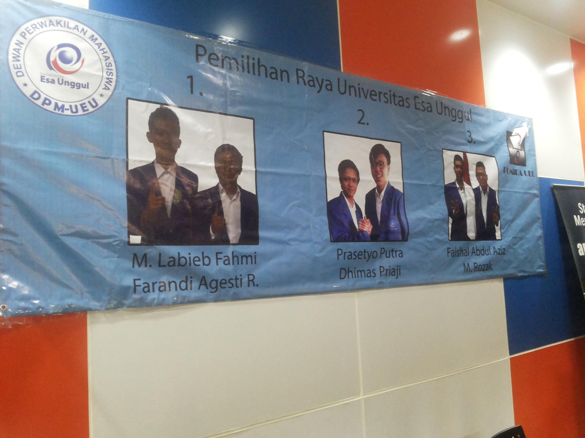 Pemilihan Raya Universitas Esa Unggul, 23 juni 2015