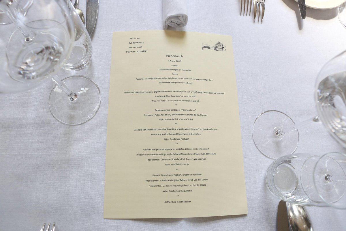 Vanaf heden is staat ons voordelige poldermenu online. la-provence.nl/8/Nieuws.html