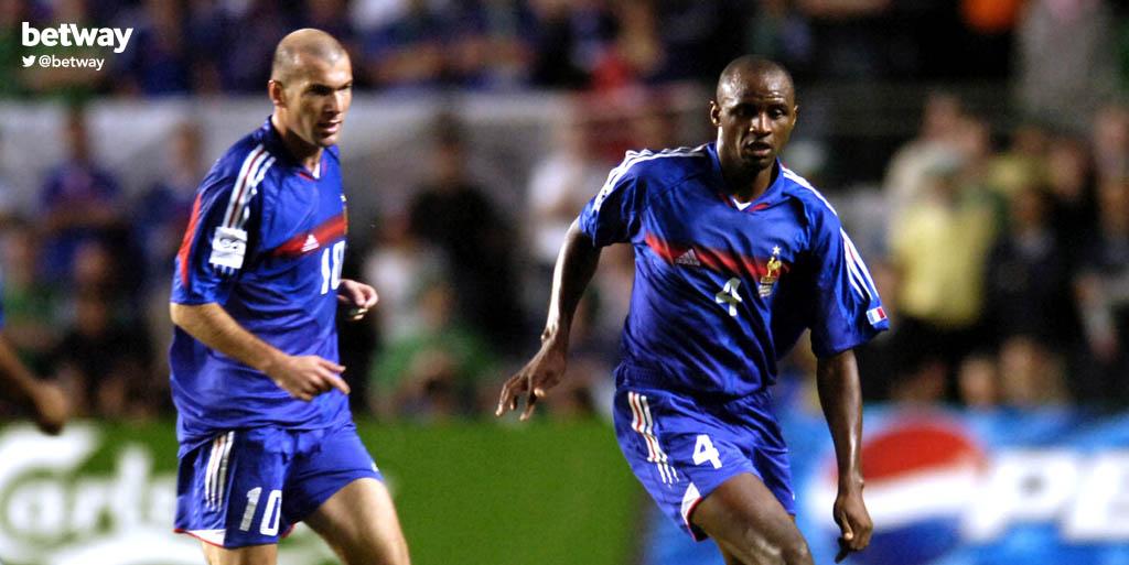 Happy Birthday to two footballing legends: Patrick (39) & Zinedine (43). 
Not a bad midfield pairing. 