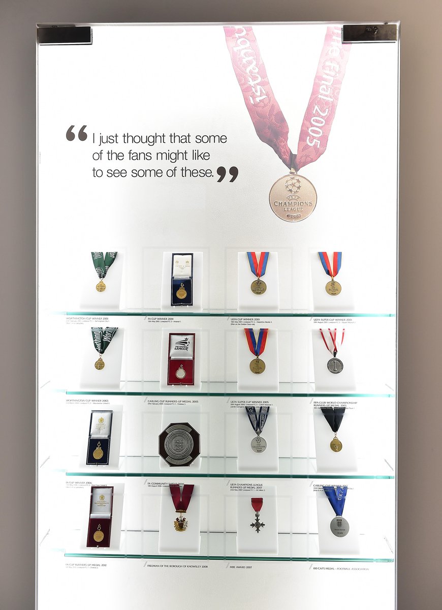 LFC's tweet photo. #LFC's interactive museum has launched 'The Steven Gerrard Collection', find out more here: http://t.co/rtd9J0WF60 http://t.co/zrtVNY8x8F