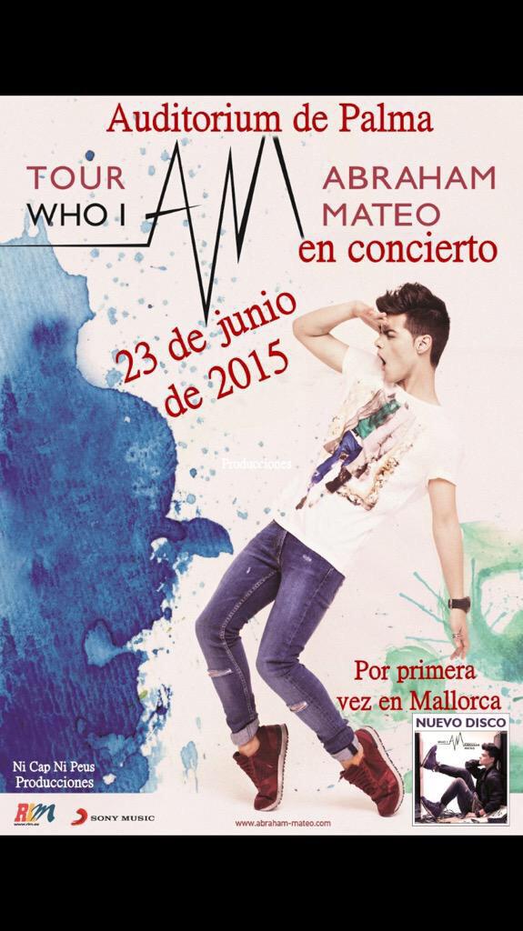 Abrahamers de PALMA DE MALLORCA! Estaré esta noche en el Auditorium de Palma! Q ganas de veros😍!! Os amo! #TourWhoIAM