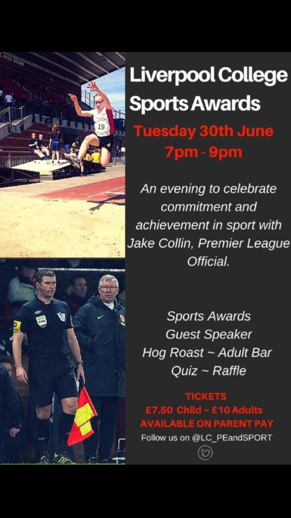 Sports Awards Evening at Body&amp;Mind Sports Hall. 1 week to go! Tickets available on parent pay ⚽️🏉🏀⚾️<a href="/LiverpoolColl/">Liverpool College</a>
