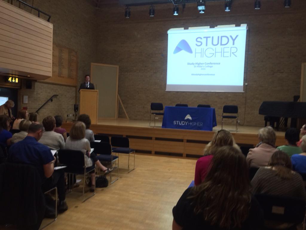 OxfordWP's tweet photo. It has begun! #studyhigherconference 2015. Lovely day in the sun at @StHildasCollege ! http://t.co/7yhiMHgygU