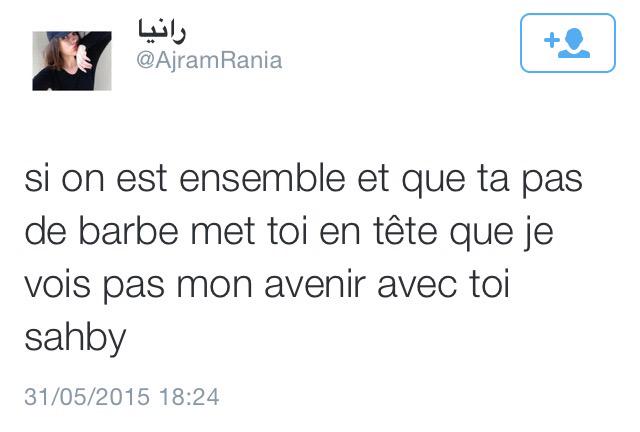 Le_M__'s tweet photo. Elle a dit ça en mode la barbe c'est un critère principal, genre elle va présenter des poils à ses parents http://t.co/EcfdEV6aDo
