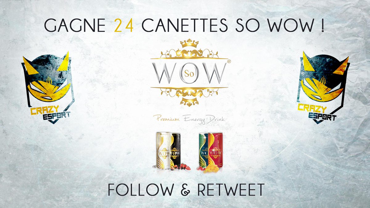 CRaZYEsports's tweet photo. #Concours
Tente de gagner 24 Canettes @SoWOWEnergy 
Pour Jouer #RT + #Follow @CRaZYEsports 
Tirage le 20/07 http://t.co/dyqC3ulfJT