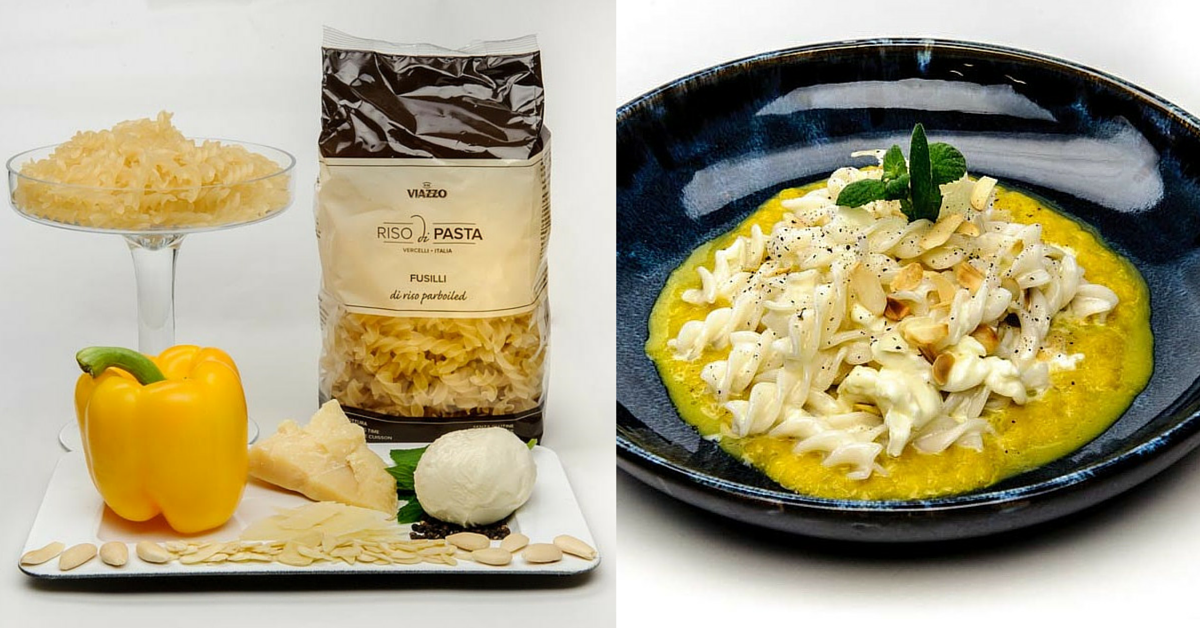 diLABit's tweet photo. Fusilli #senzaglutine @RisodiPasta con crema di peperoni, stracciatella di bufala e mandorle http://t.co/Sjo18d5TEA http://t.co/LKNPIBoj5k
