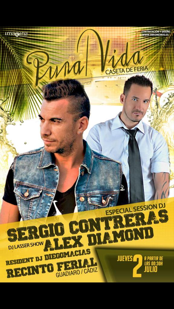 DJ_ALEXDIAMOND's tweet photo. Próximo 2 de Julio a compartir cabina con un tío grande d nuevo! @Sergi0Contreras en #PuraVida Caseta #FeriaGuadiaro http://t.co/ghDzHV7DuB