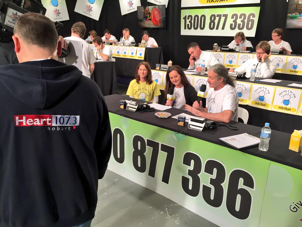 mmmHobart's tweet photo. Nurse Sonia joins Dave &amp; Kylie at @SXNewsTas @GM5FK Telethon 2015 | DONATE NOW 1300 877 336 http://t.co/miVv8n4sqm