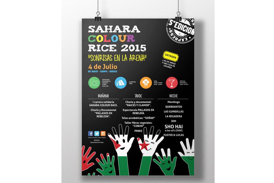 PalacinoDesign's tweet photo. Otro de los último trabajos #diseñografico #cartel para @SaharaColouRice 2015. http://t.co/PquEZLHkQ6