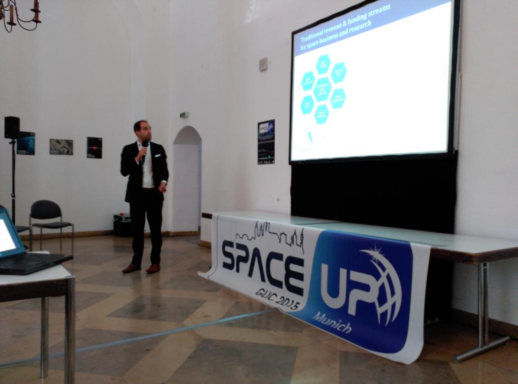 SpaceUPGLIC's tweet photo. Thomas Tanghe, from SpaceTec talking about how to get financed!! £€$ #SpaceUpGLIC http://t.co/C2n650Ks7P