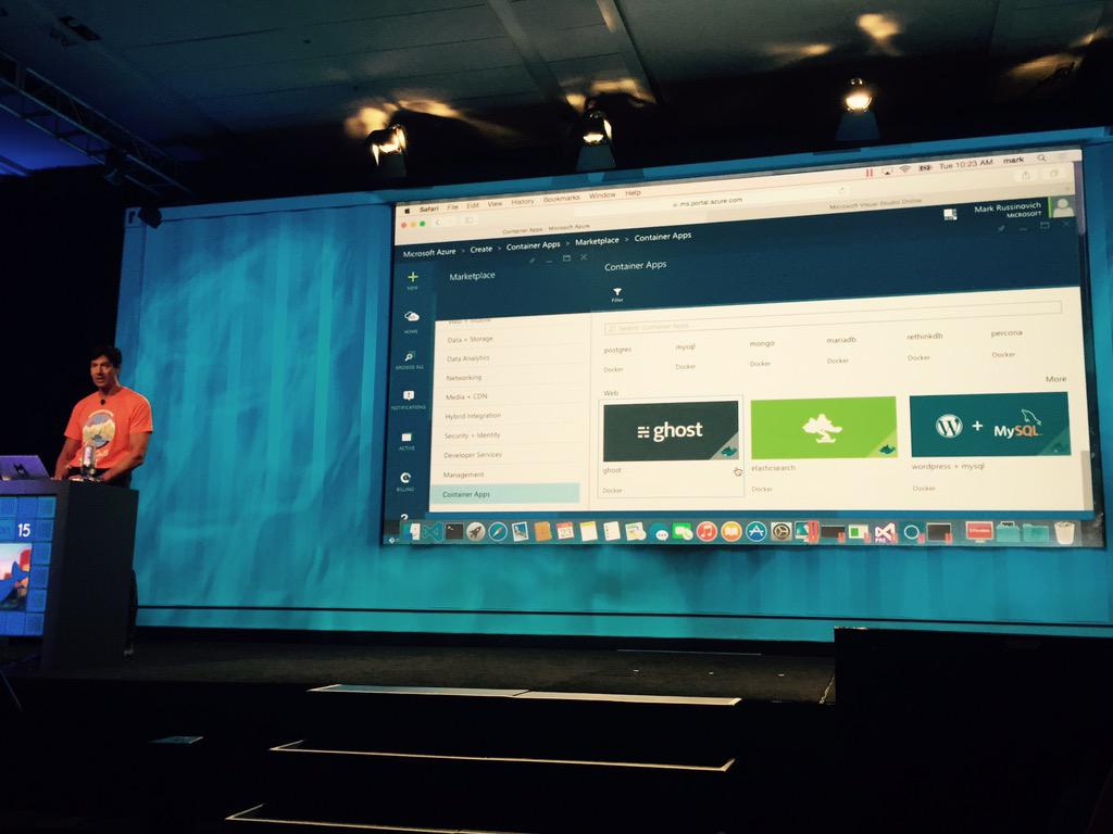 vybava's tweet photo. Container Apps in the Azure Marketplace !!  #dockercon http://t.co/XkXeMZ2fb9